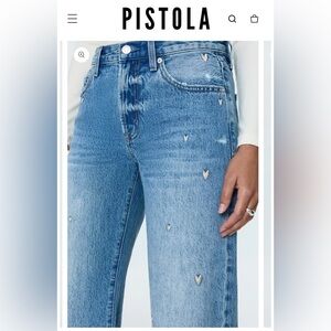 Pistola Lexi Confetti Vintage Hearts Embroidered NWT 31 $198